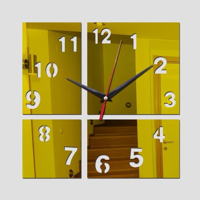 Новые акриловые настенные часы 3d зеркало Diy наклейки Horloge большие декоративные
