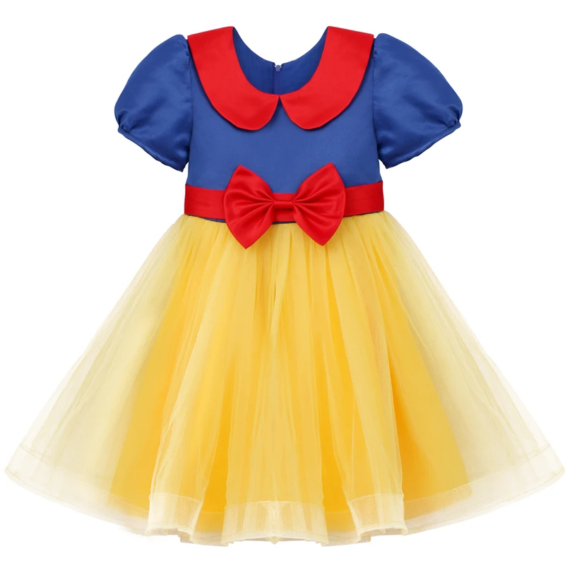 Fashion Girls Snow White Princess Dress Children Fancy Up Photo Shoot Costume Baby Kids Birthday Party Dresses for | Детская одежда и