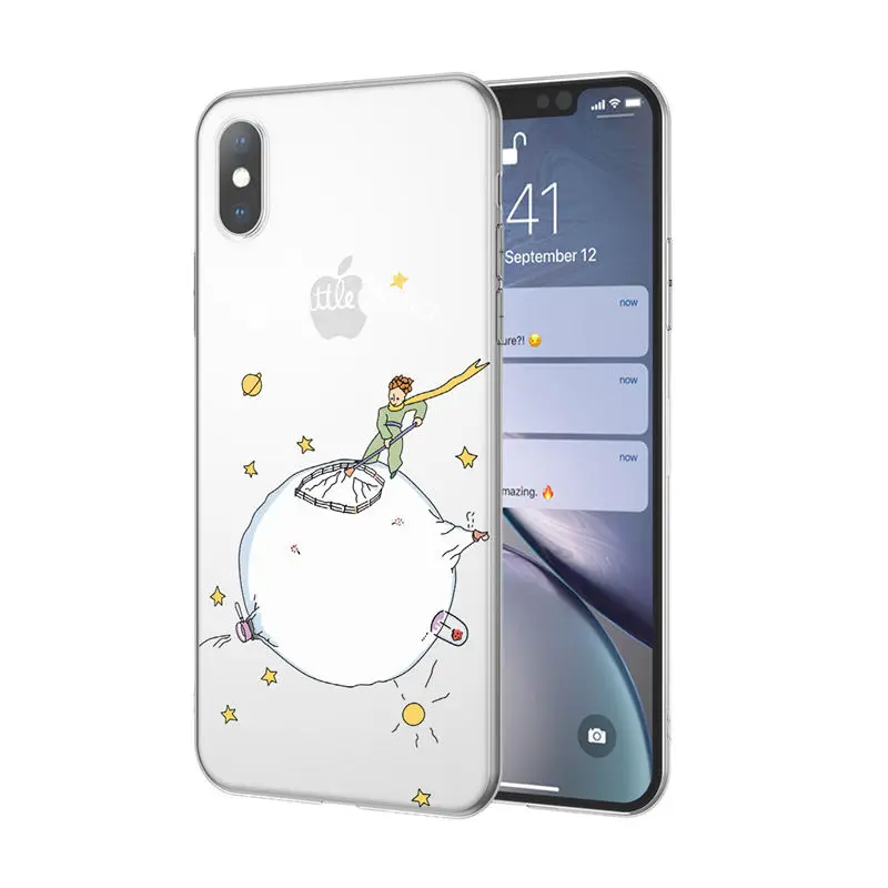 6753 Ottwn чехол для телефона для iPhone 11 Pro XS Max X XR 7 8 6 6s Plus 5 5S SE Прозрачный Маленький принц задняя крышка розы цветы Мягкий ТПУ чехол - Цвет: 6753