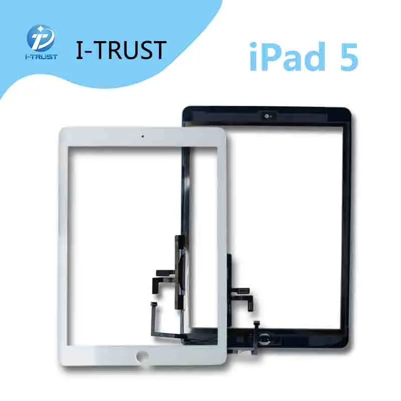 Новая сенсорная панель экран дисплея с наклейками для iPad Air сенсорный экран дигитайзер внешнее стекло для iPad Air 5 черный и белый