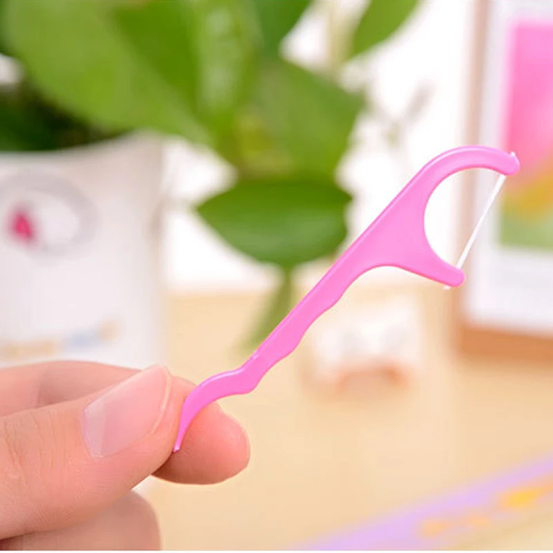 100 шт. одноразовых зубных нитей межзубные детали зубная нить s палочка для ухода