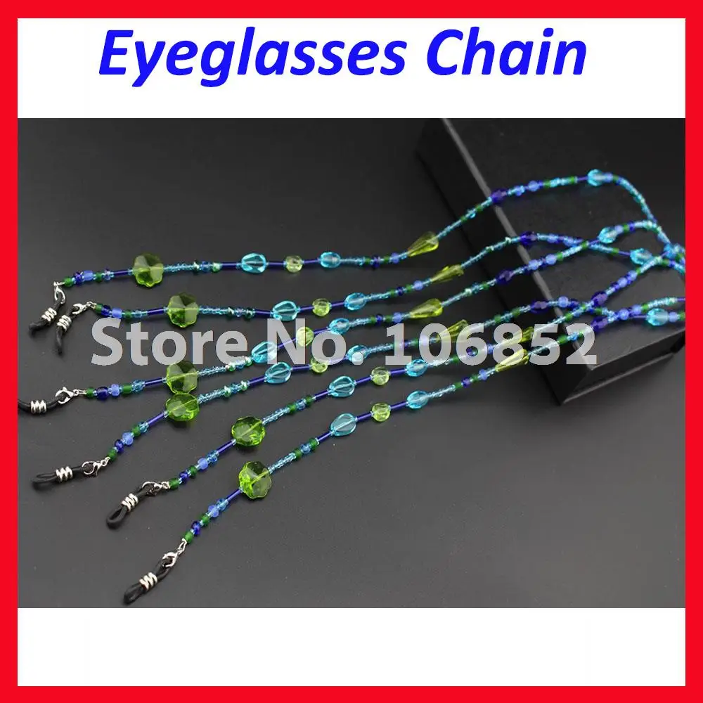 

5pcs/lot DH008 Fashion Acrylic Replaceable Tip Pearl Beaded Neck Sunglasses Reading Glasses Eyeglasses Chain Cord Rope Holder