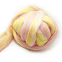free shipping extra fine colour mixture merino wool roving fiber bended wool 50g perfect in wet and needle felting y16