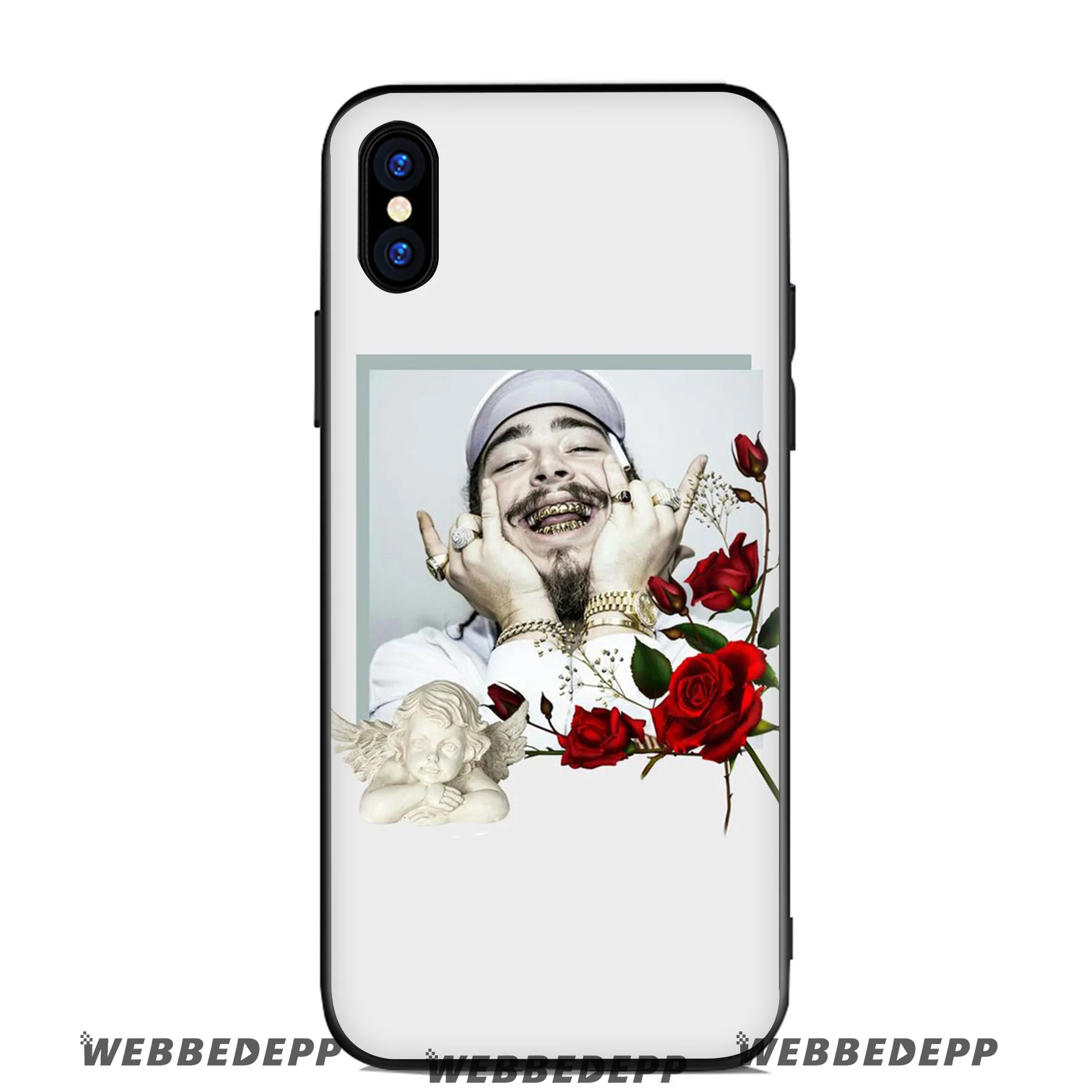 WEBBEDEPP Post Malone PostMalone Soft Silicone Case for Apple iPhone 11 Pro Xr Xs Max X or 10 8 7 6 6S Plus 5 5S SE TPU |