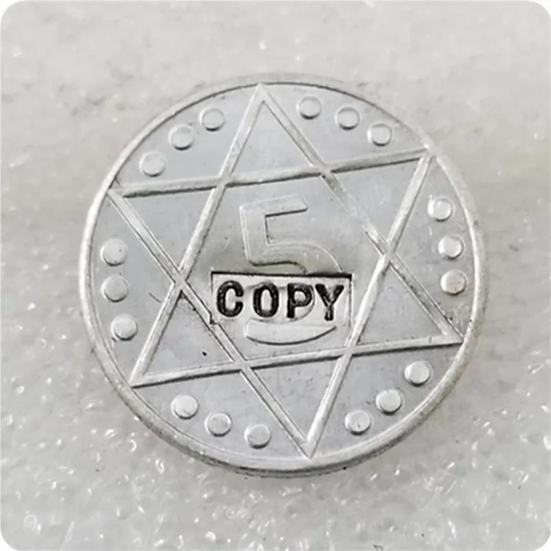 1942 Польша 5 Pfennig Лодзь геттоалюминиево магниевая МОНЕТА КОПИЯ БЕСПЛАТНАЯ
