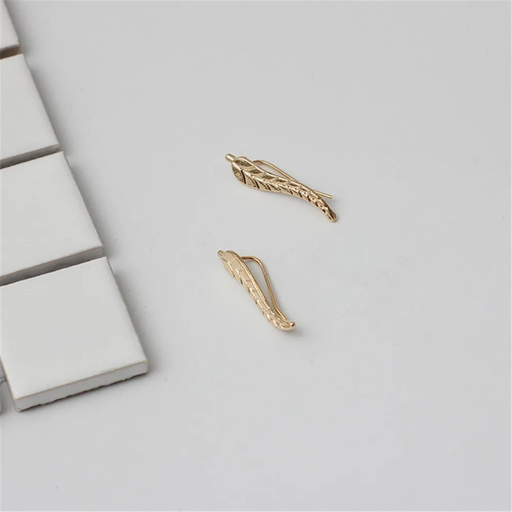 New Fashion Jewelry Leaf Stud Earrings for Women 2019 Hot Sale 1 Pair Ear Cuff Gold Silver Earring Metal Gift Wholesale | Украшения и