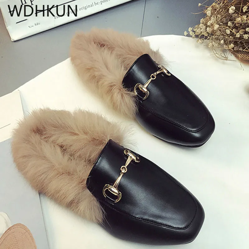 WDHKUN/Новинка 2019 года брендовые кожаные женские тапочки импортные товары размер
