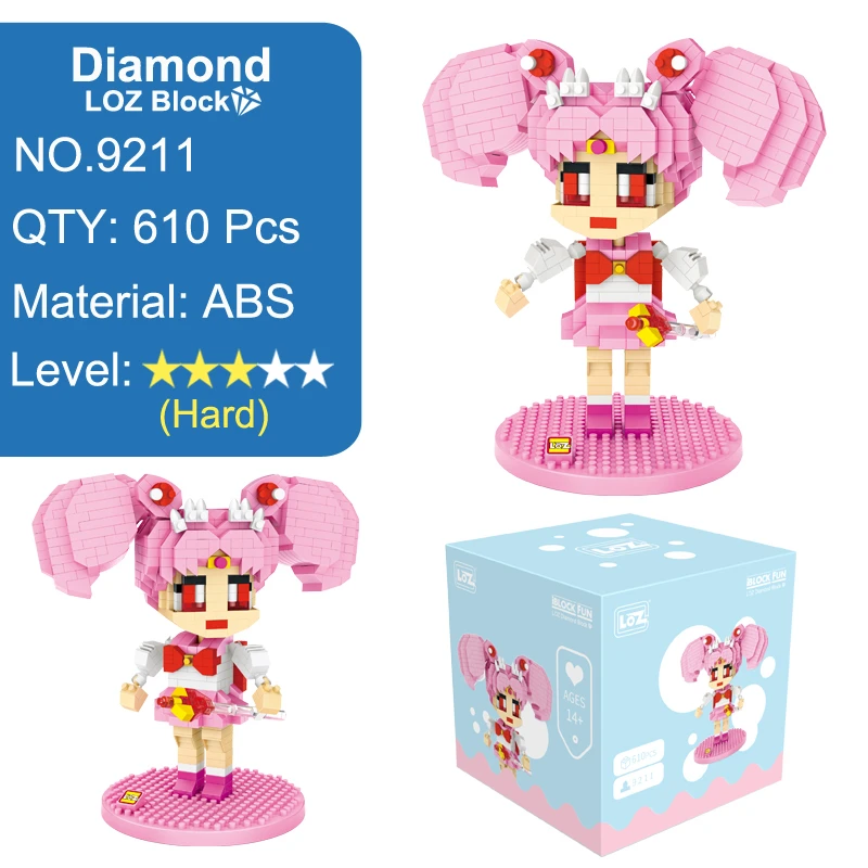 LOZ Конструктор игрушки Сейлор Мун Кошки фигруки аниме для детей ребенка подарок