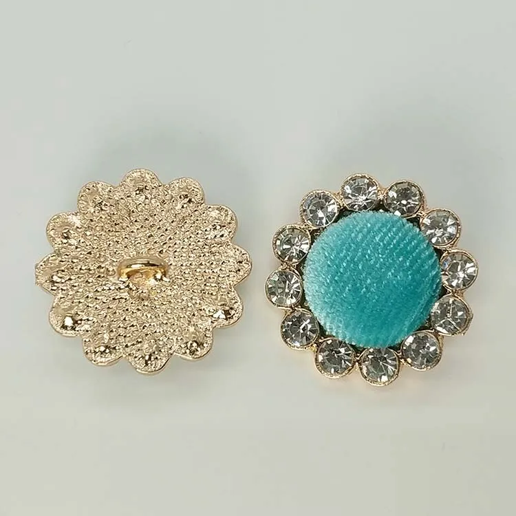 DIY Высокое качество bling-bling большой 3D подсолнухи бисером круглая кнопка пальто размер кнопки: 25 мм - Цвет: Зеленая трава