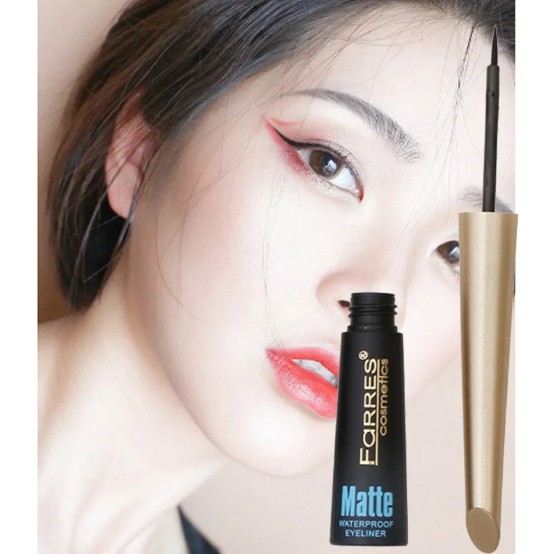 Черная Матовая жидкая подводка для глаз долговечный Водостойкий карандаш