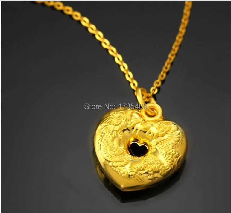 Authentic 24K Yellow Gold Pendant/ 3D Bless Phoenix Dragon Pendant/ 3.3g