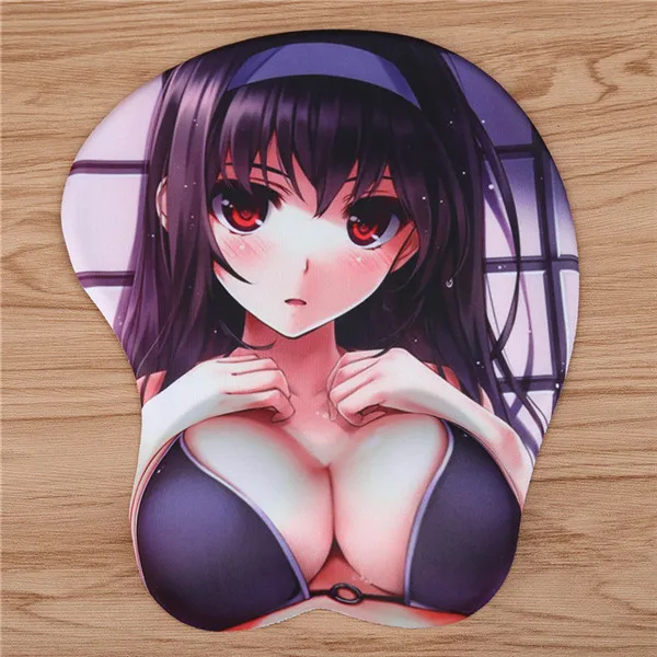 Model A FFFAS Kawaii аниме 3D коврик для мыши с подушечкой для запястья отдых просвечивающий чехол из мягкого гелевые, на грудь сексуальные бедра офисные Декор Японский комикс периферийных устройств - Цвет: Model A