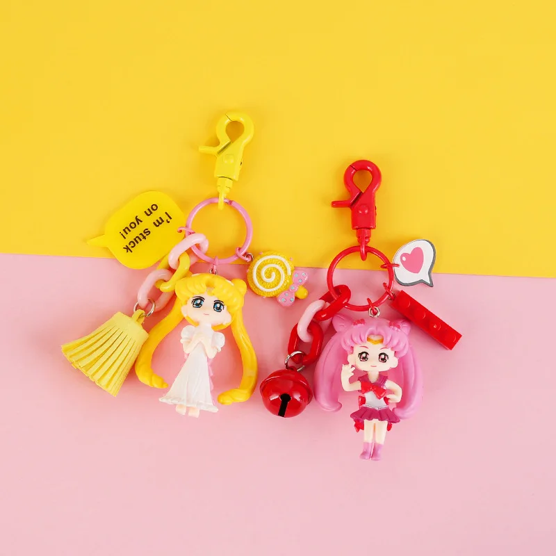 Милый Сейлор Мун 3D модель брелок кольцо для ключей оптовая продажа прекрасный