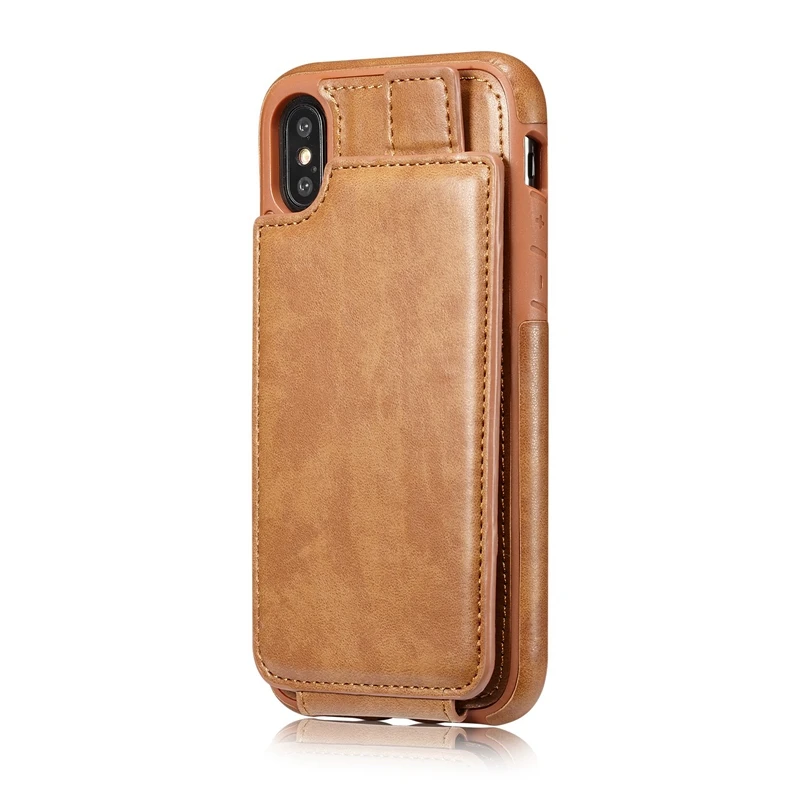 Вертикальный чехол из искусственной кожи для iphone X XS 8 7 6 Plus ударопрочный