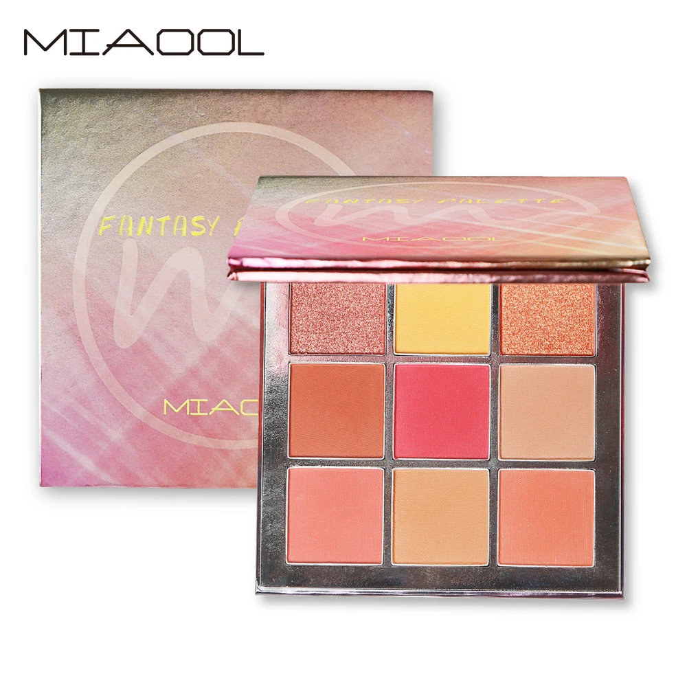Miaool 9 видов цветов мерцающие матовые тени для век Палитра теплые тона макияж Hudas