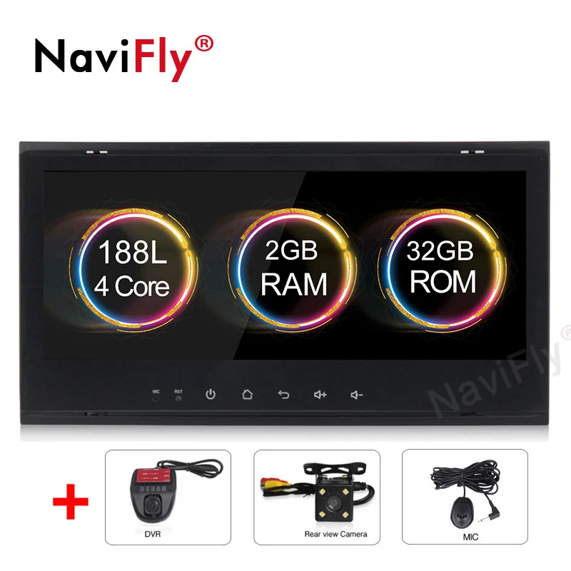 Add Camera DVR NaviFly 8,8 дюймов 2G+ 32G Android 9,1 Автомобильный мультимедийный плеер для VW/Volkswagen/Touareg 2004-2011 Canbus Wifi FM радио USB DVR gps - Цвет: Add Camera DVR