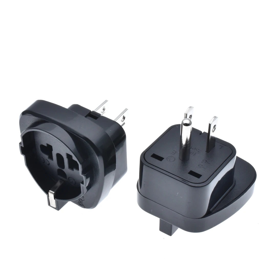 1 шт./лот 3 контактный дорожный адаптер типа B американский встроенный конвертер 250