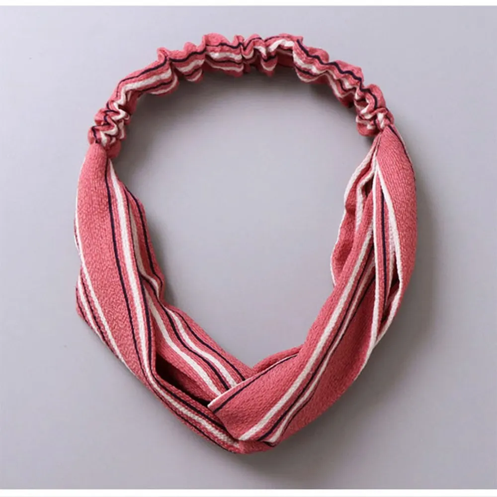 Girl Spring Suede Soft Solid Headbands Vintage Cross Knot Elastic Hairbands Bandanas Girls Hair Bands Accessories W0210 | Детская одежда