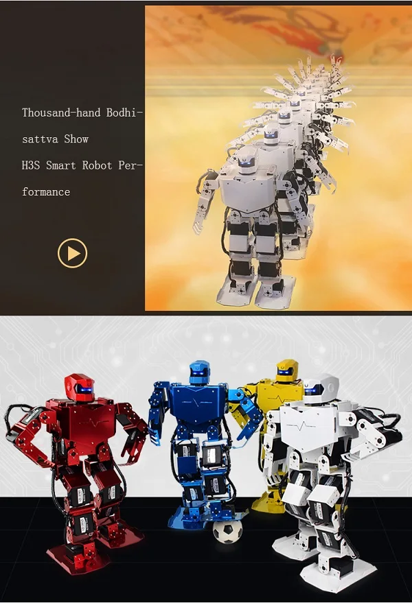 16DOF Robo-Soul H3s Biped Robotics двухногий человеческий робот комплект в алюминиевой раме с сервоприводами и шлемом в разобранном виде olly белый или красный