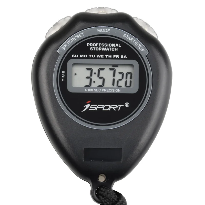 

Sports Stopwatch Professional Digital Handheld One Row seconds Chronograph Counter Timer with strap