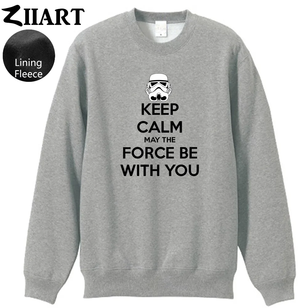 Звездные войны KEEP CALM MAY THE FORCE BE WITH YOU одежда для пары флисовый пуловер