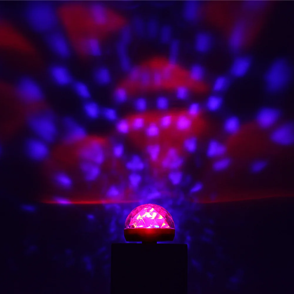 Мини RGB Хрустальный волшебный шар светильник портативный USB сценический