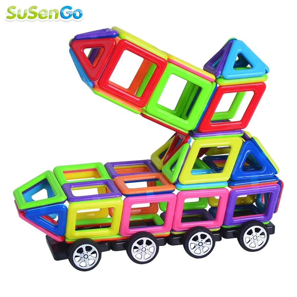 SuSenGo 42/78/104 шт Мини Красочный Магнитный конструктор Наборы 3D строительные блоки игрушка "сделай сам" Развивающие детские игрушки для детей ясельного возраста