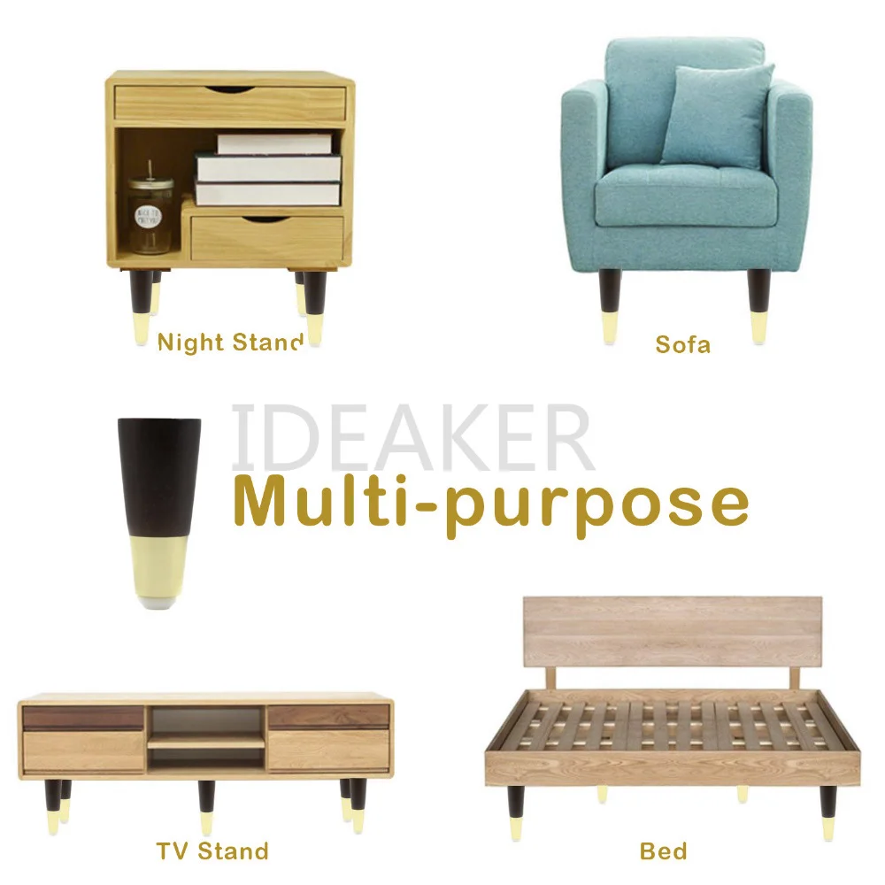 1 шт. дубовая деревянная мебель ножной стол для шкафа темный орех