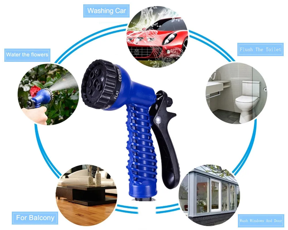 25FT-200FT садового шланга с возможностью расширения магия шланги для полива сад