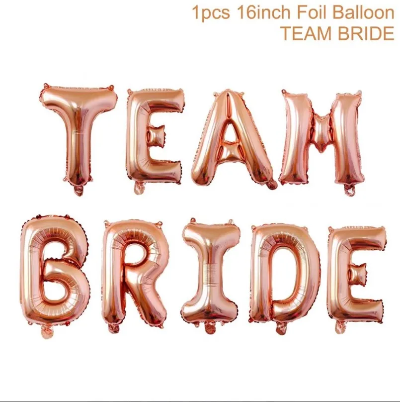 team bride balloon Свадебная фотобудка, реквизит, свадебная декоративная фотобудка, реквизит, вечерние реквизиты для свадебной фотосъемки - Цвет: team bride balloon