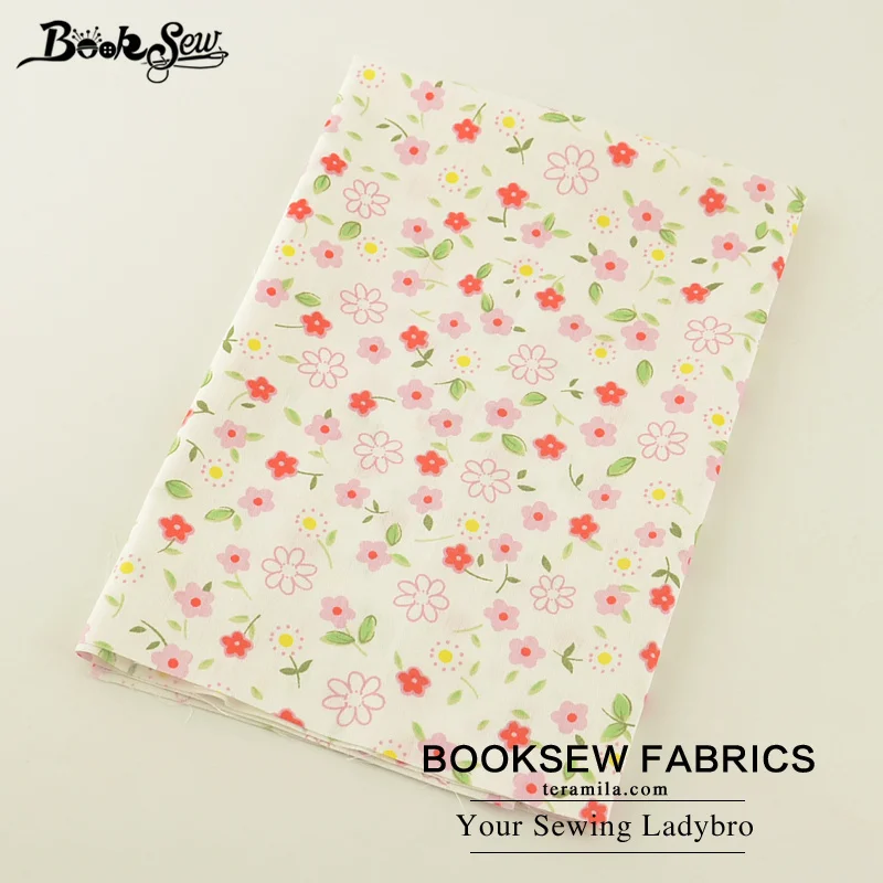 Хлопчатобумажная ткань с цветочным принтом мягкая для шитья самостоятельного