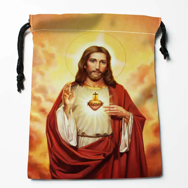 Цвет: желтый Новое поступление Иисус Христос Drawstring Сумки для хранения пользовательских печатных получать сумка Тип Сумки для хранения Размеры 18x22 см - Цвет: Цвет: желтый