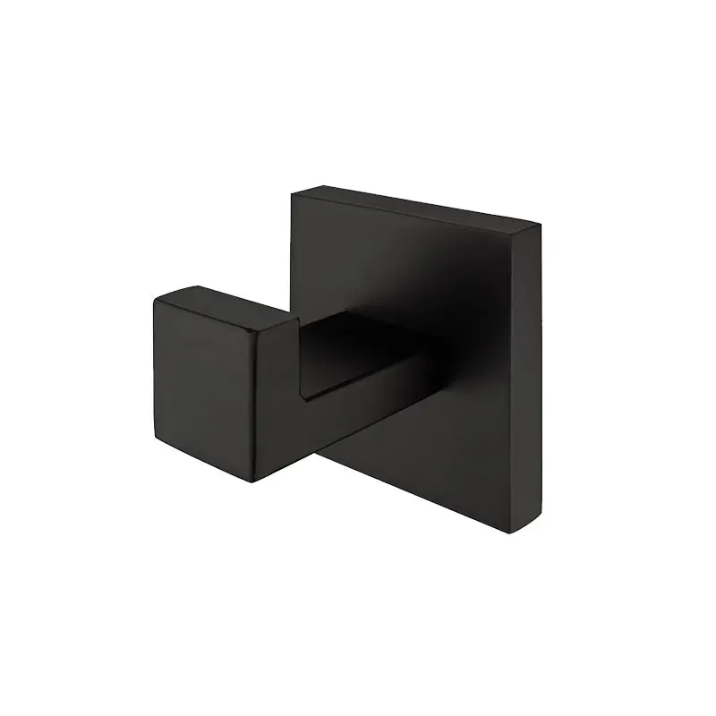 

AUSWIND Modern Black Matte Coat Hook Stainless Steel Square Wall Mounted Bathroom Clothes Hook Q73