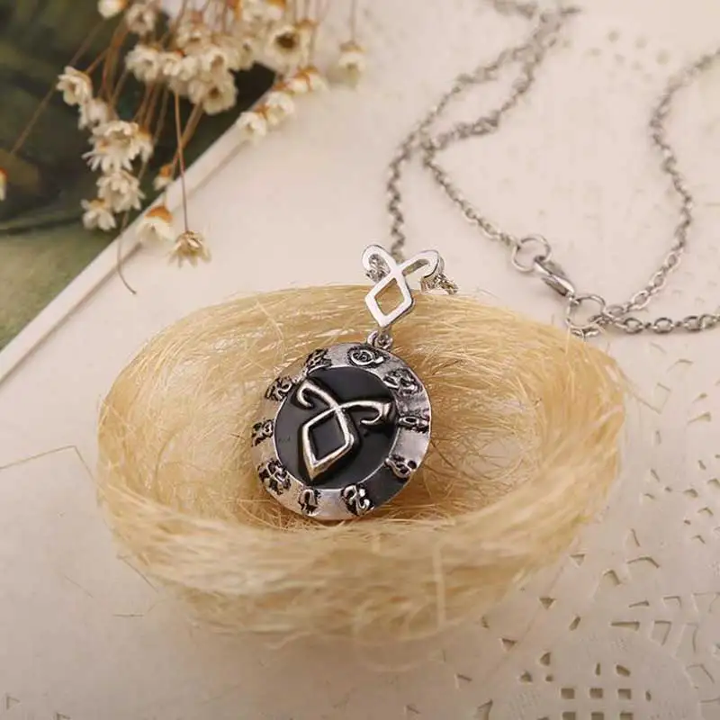 Ожерелье из костей Mortal instrums, винтажный кулон Angelic power Runes shadowhunter для мужчин и женщин
