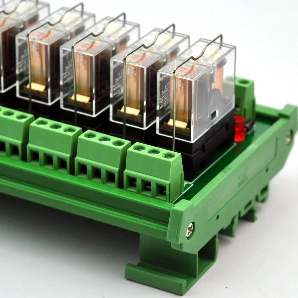 Электроника салон на din рейку AC/DC 12V Управляйте 16 SPDT 16Amp вставные Мощность