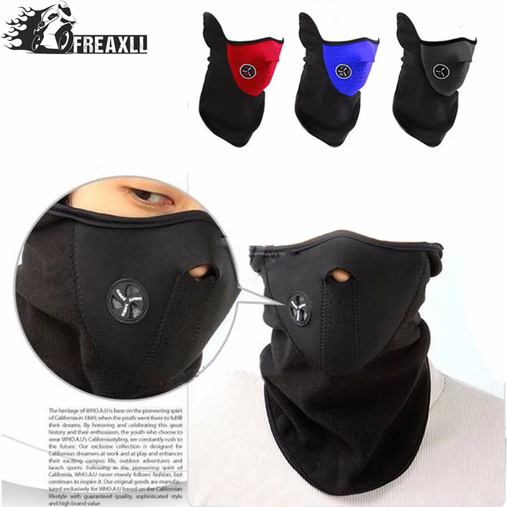 Motorcycle Motorbike Half Face Mask Cover Fleece Unisex Ski Snow Moto Cycling Warm Winter Neck Guard Scarf Protecting Maske | Автомобили и