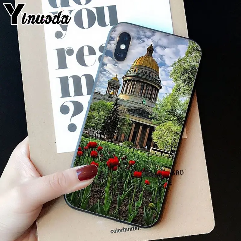 A4 Yinuoda, чехол для телефона с изображением ночного телефона из Российской Федерации, в Москву, с изображением СПб, для Apple iPhone 8, 7, 6, 6S Plus, X, XS, MAX, 5, 5S, SE, XR, чехол - Цвет: A4