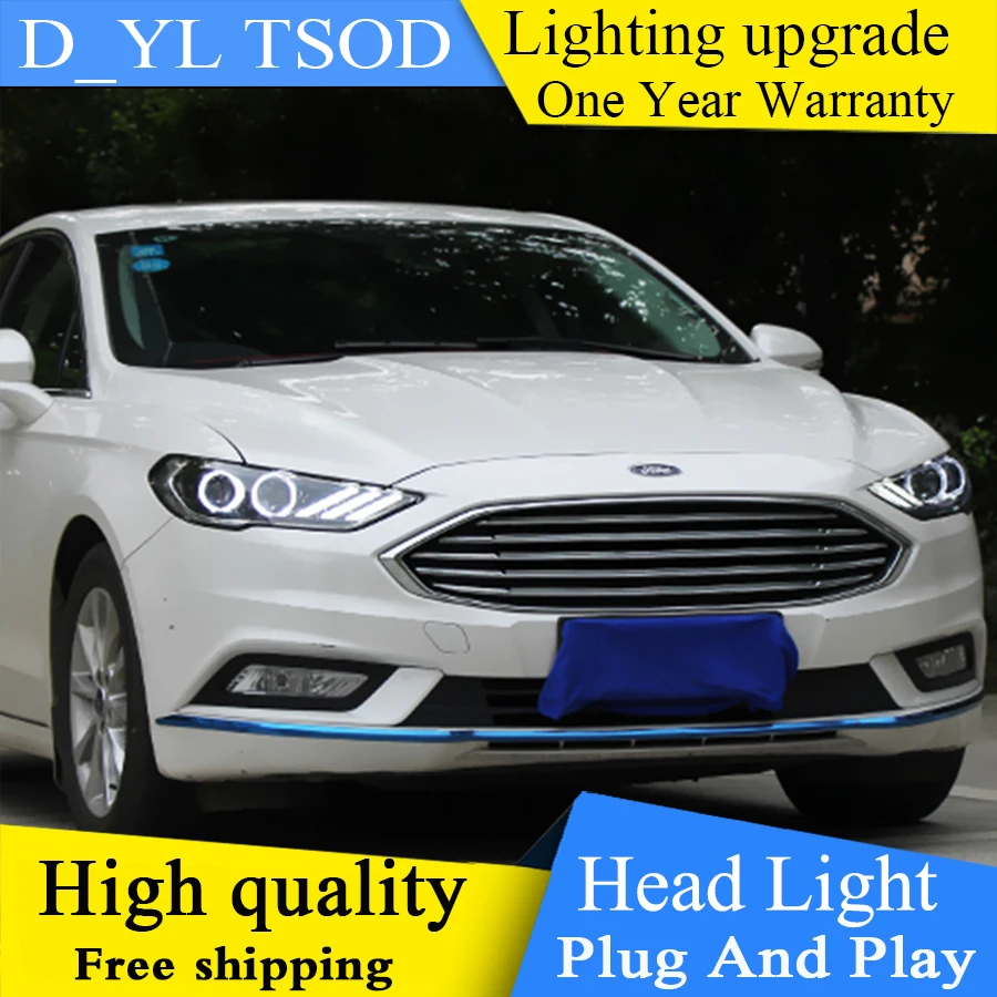 Автомобильный Стайлинг для Ford Mondeo Fusion 2017 фары автомобиля светодиодный DRL Bi Xenon Hid