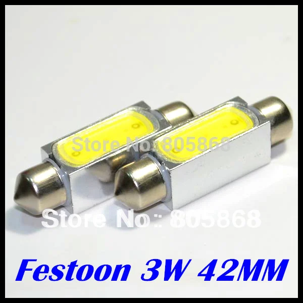 

2x High Power 3w festoon led 42mm Auto Car Festoon Led Licence Plate Light Aluminum Housing Interior Dome Roof Reading