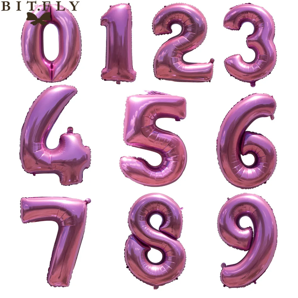 40-дюймовый алюминиевый воздушный шар Большие Гелиевые цифры воздушные шарики