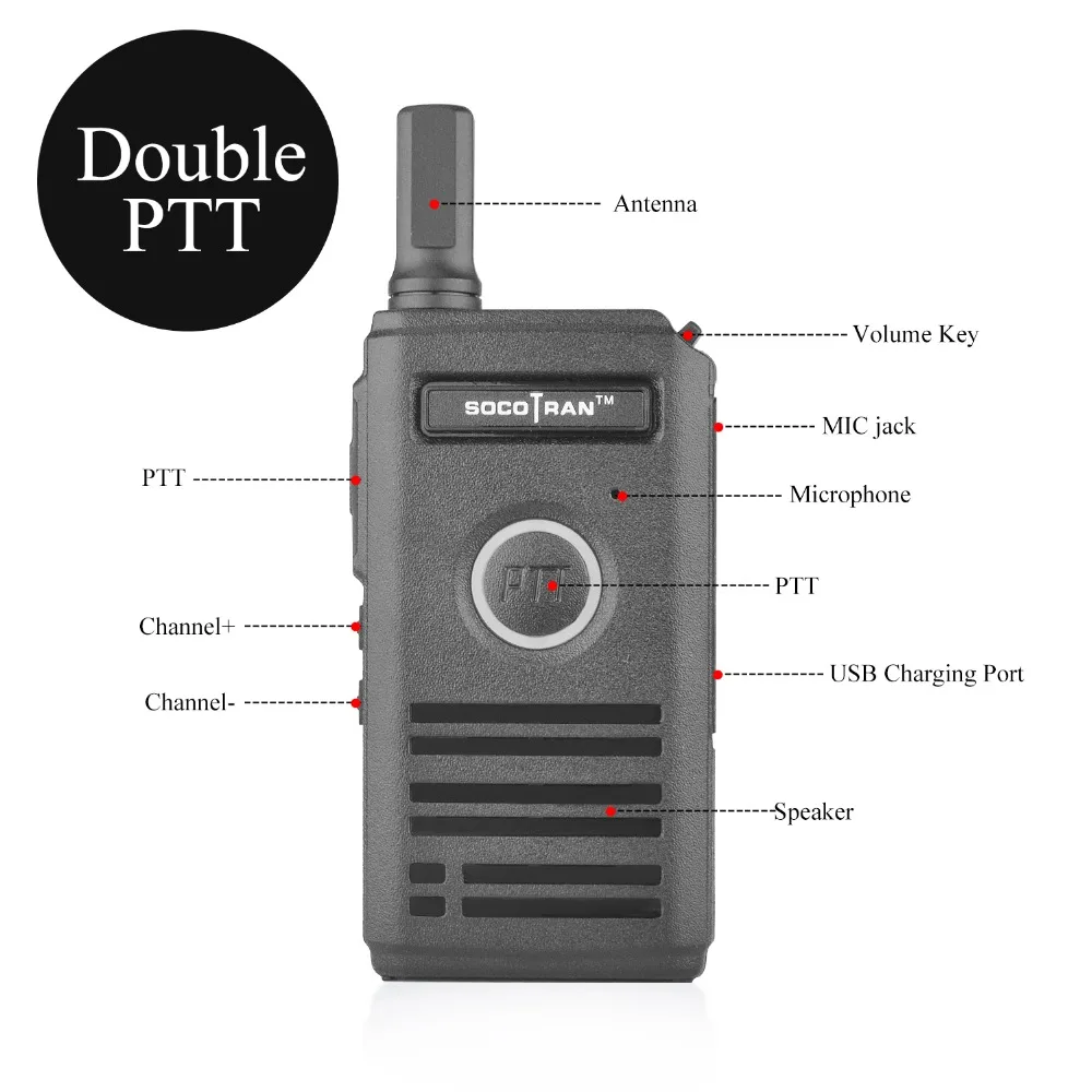 SOCOTRAN SC-600 ham радио UHF мини-рация Любительское радио comunicador 470 мГц 400 ультра тонкий двойной PTT