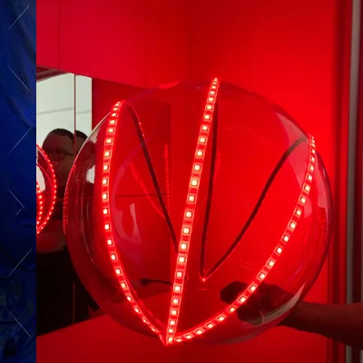 only helmet Lumious Space Warrior Helmet costume DS DJ gogo party stage show future technology nightclub cosplay light up headwear - Цвет: only helmet