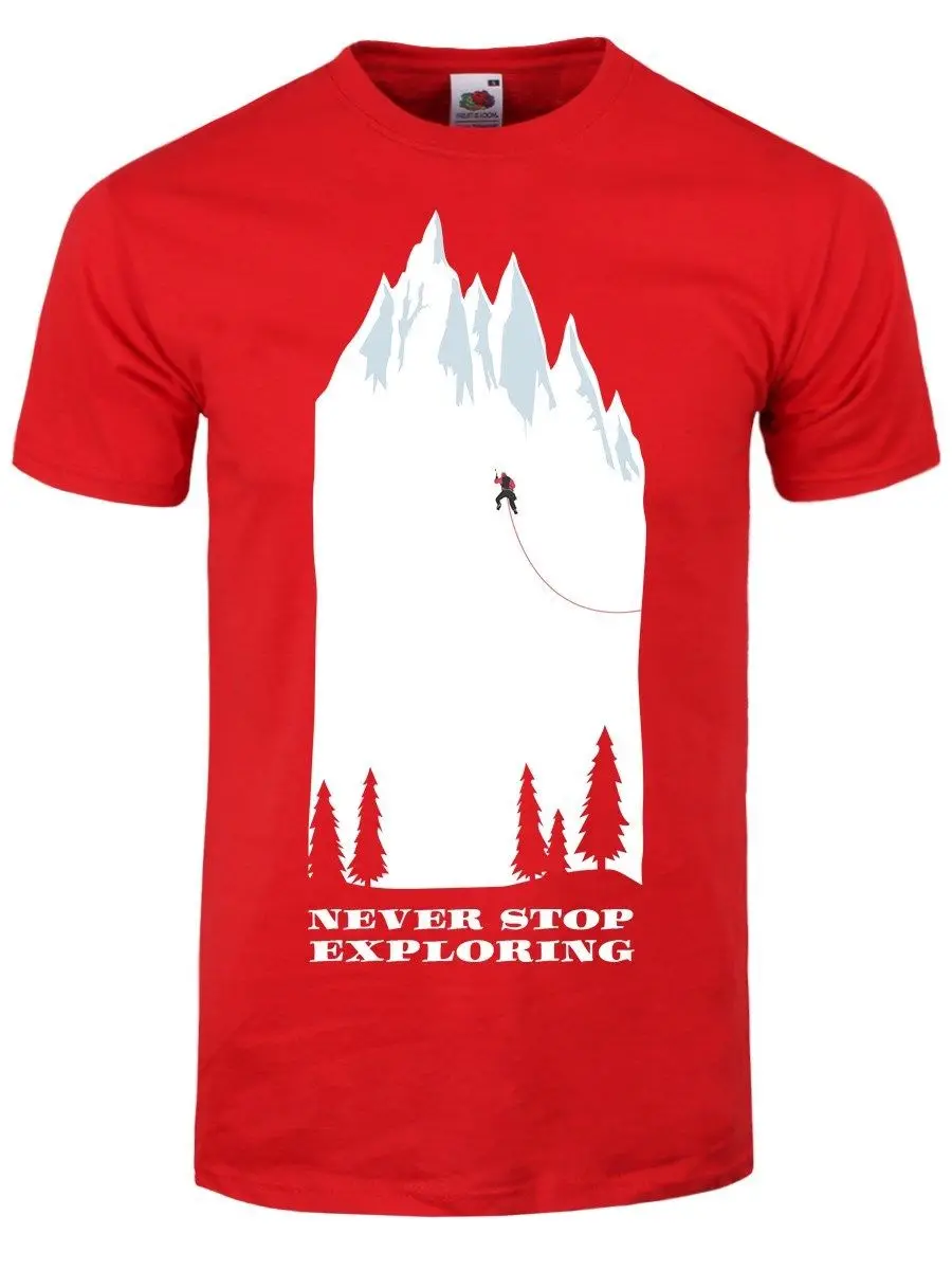 Herren футболка Never stop exploring вкус качество печати новый Летний Стиль Хлопок топы