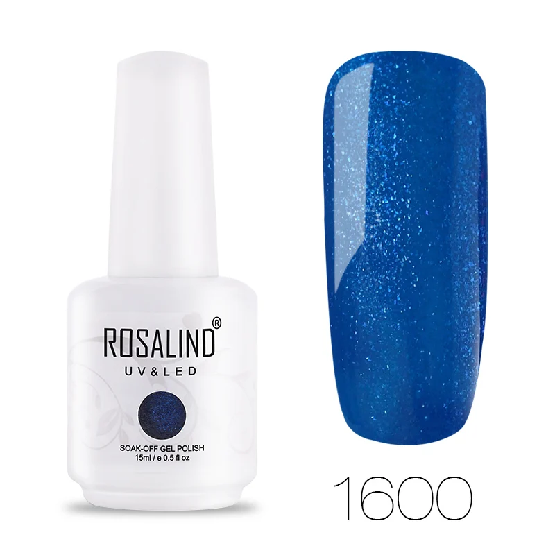RH1600 ROSALIND Гель-лак для ногтей гель 1 шт. 15 мл чистый цвет замачивающийся Гель-лак для покраски УФ светодиодный Полупостоянный Гель-лак для нейл-арта - Цвет: RH1600