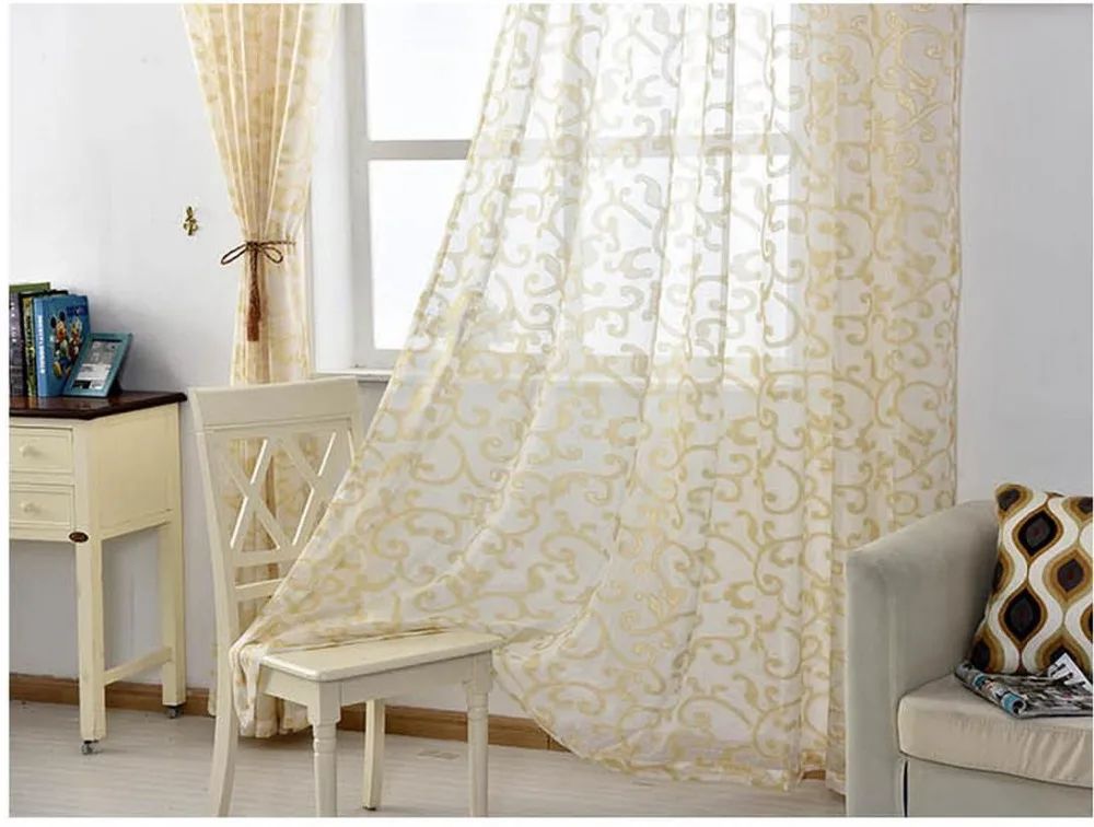 Жаккардовые шелковые вырезанные цветы марлевые занавески шторы для спальни