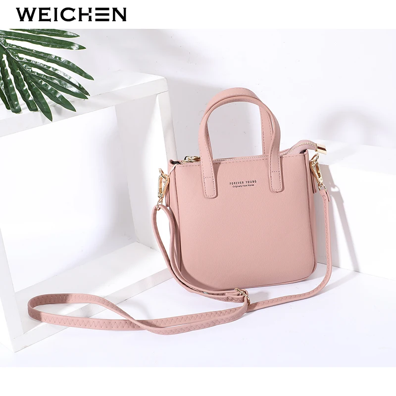 Сумка мессенджер Weichen Женская маленькая кожаная через плечо 2019|Сумки с ручками| |