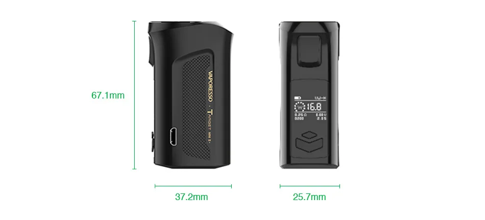 50 Вт Vaporesso Target Mini 2 коробка мод с батареей 2000 мАч и регулируемым выходом электронная сигарета Vape мод VS Drag 2