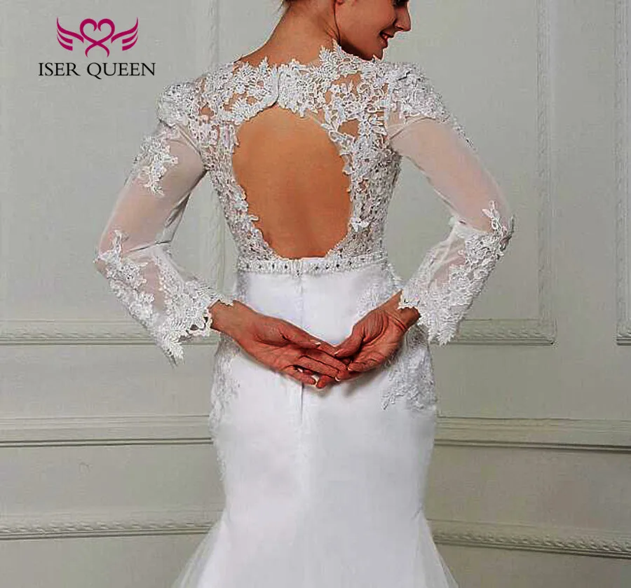 Элегантные Свадебные платья с открытой спиной белого цвета жемчугом и бисером