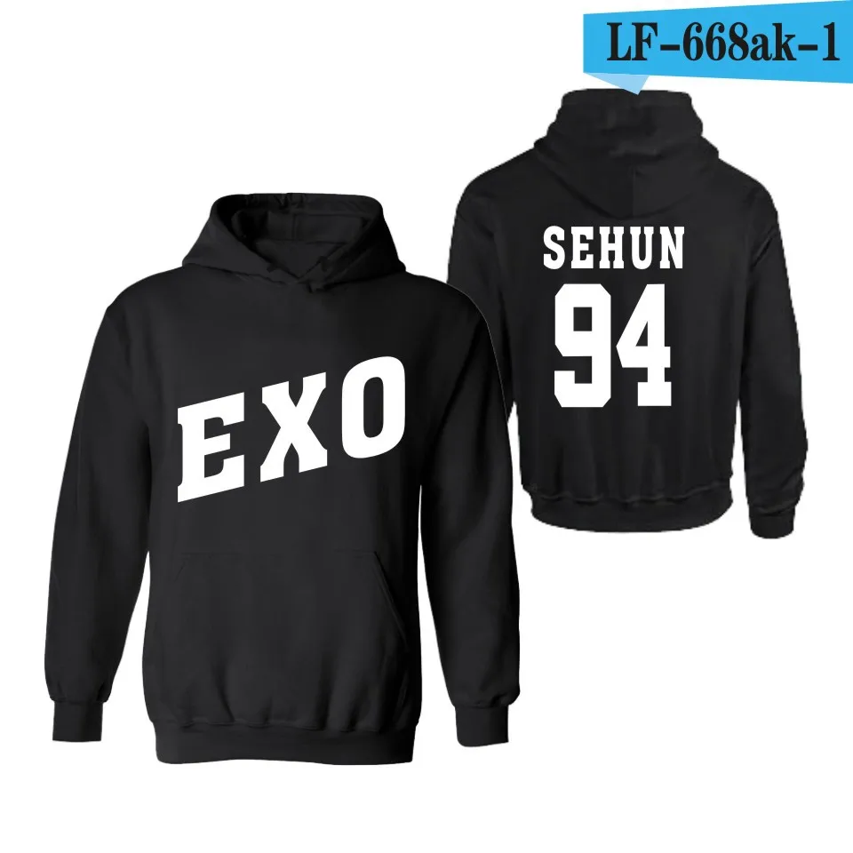 Толстовка EXO kpop KAI CHANYEOL baekhyun d.lay xiumin худи мы один Принт толстовки для девочек