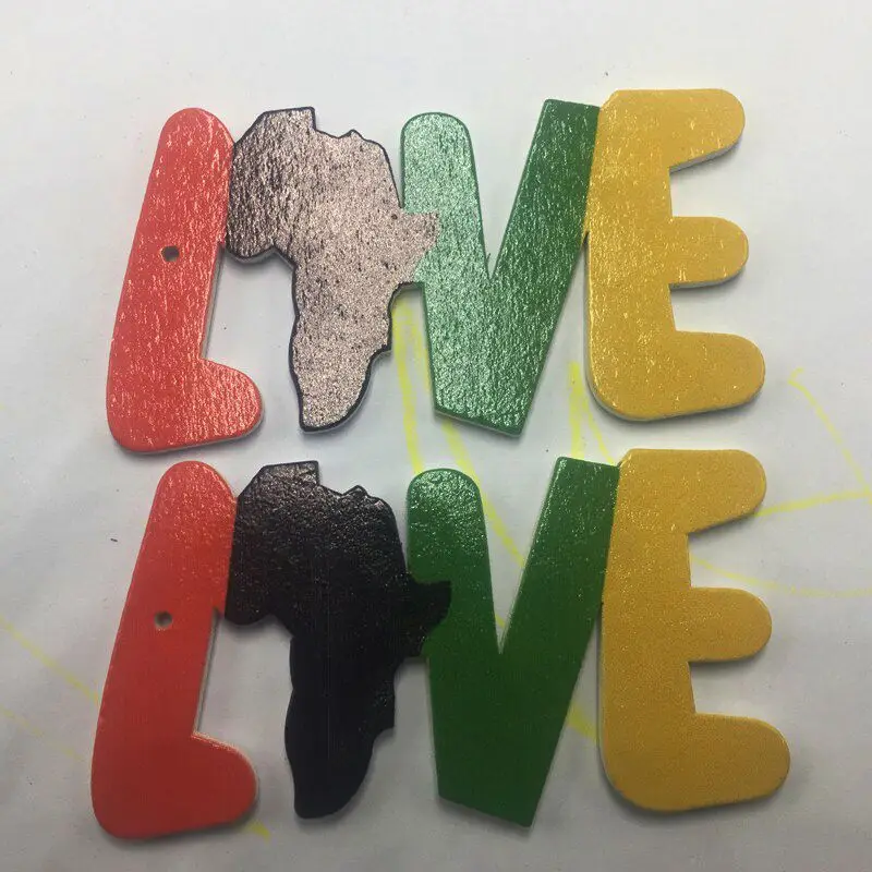 Деревянные серьги Love africa|Серьги-подвески| |